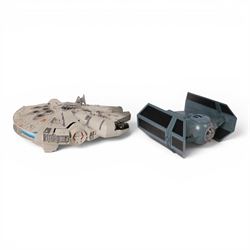 Kenner Star Wars The Power of the Force playsets, including Dewback and Sandtrooper, Rebel Snowspeeder, Darth Vader's Tie Fighter, Bantha and Tusken Raider, Speeder Bike with Luke Skywalker, X-Wing Fighter =, Tie Fighter and Millennium Falcon, all with boxes