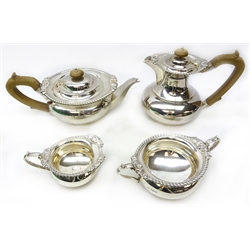  Heavy silver four piece tea set by SI Sheffield 1940 73oz  