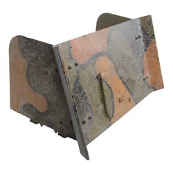 WWI German snipers armour plate, circa 1916-18, ex Verdun museum display piece, camouflage...