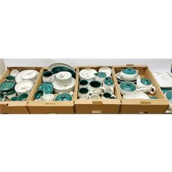 A large quantity of Denby Greenwheat tea and dinner wares, to include dinner plates, salad plates, side plates, bowls, tureen and covers, serving dishes, tea cups and saucers, jugs, etc. 