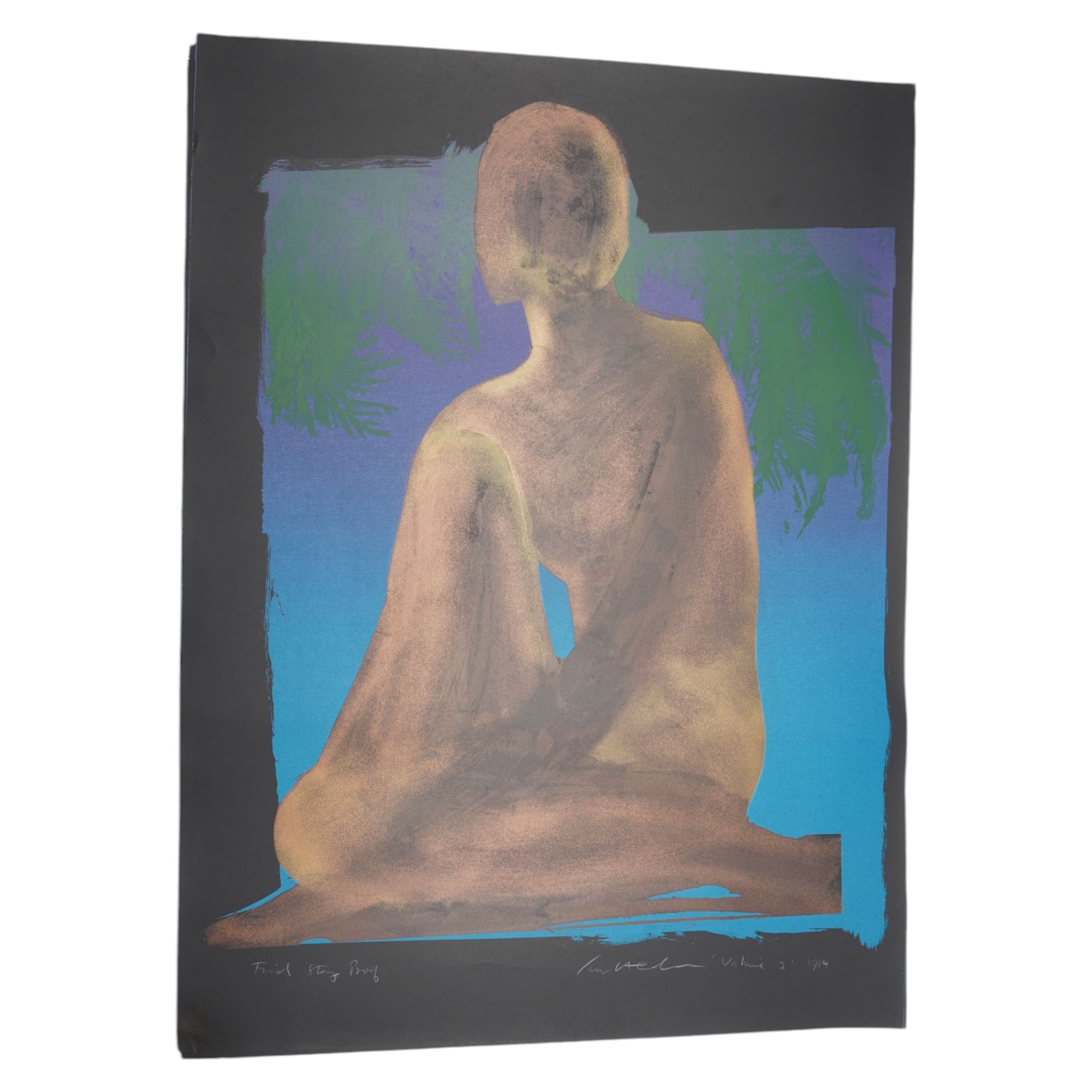 Ivor Abrahams (British 1935-2015): 'Vahine I & II', pair screenprint signed dated '77 and numbered first stage proof and 35/50 in pencil 107cm x 80cm (2) (unframed)