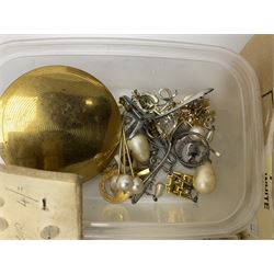 Silver jewellery including St Johns Ambulance medal, tiger's eye necklace, identity bracelet, etc, together with Festival of Britain powder compact, Ippag dice lighter, Win International lighter, Victorian and later costume jewellery and wristwatches