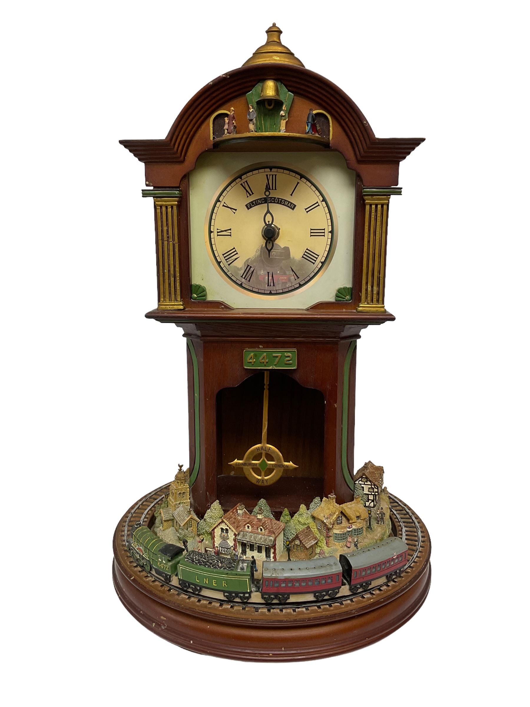 Flying Scotsman Celebration of Steam Clock, 80th Anniversary, from the Bradford Editions, H44cm
