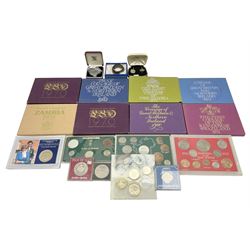 Eight pack of decimal coinage, from Great Britain, Northern Ireland, Gambia, Swaziland etc, together with other coins etc  