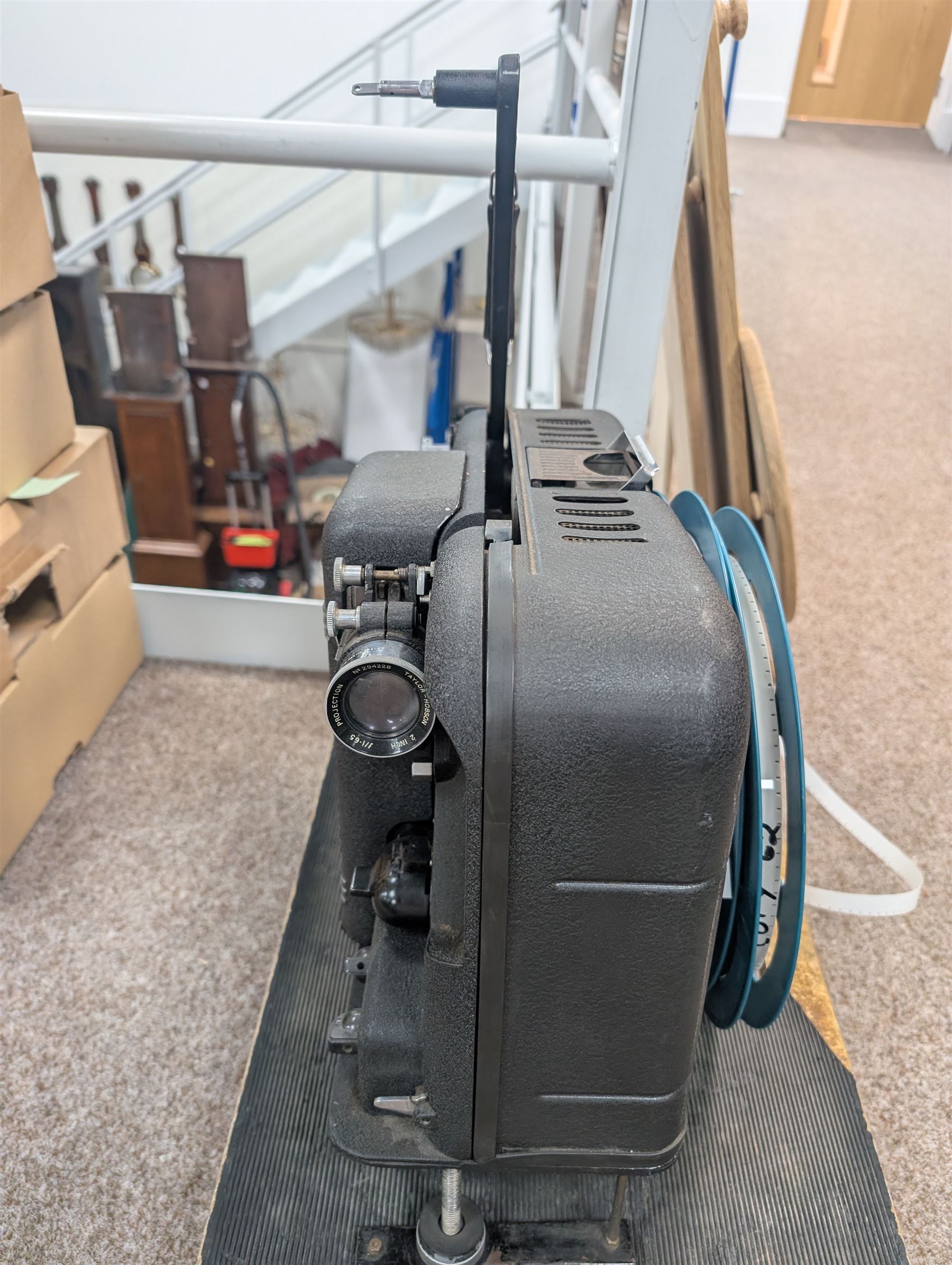 The British Thomson-Houston Co Ltd 16mm sound film projector with two film reels 