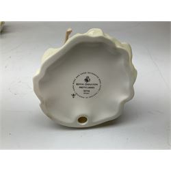 Five Royal Doulton figures from the Pretty Ladies collection, comprising Spring Ball HN5467, Autumn Ball 5465, Summer Ball HN5464, Summer HN5322 and Spring HN5321