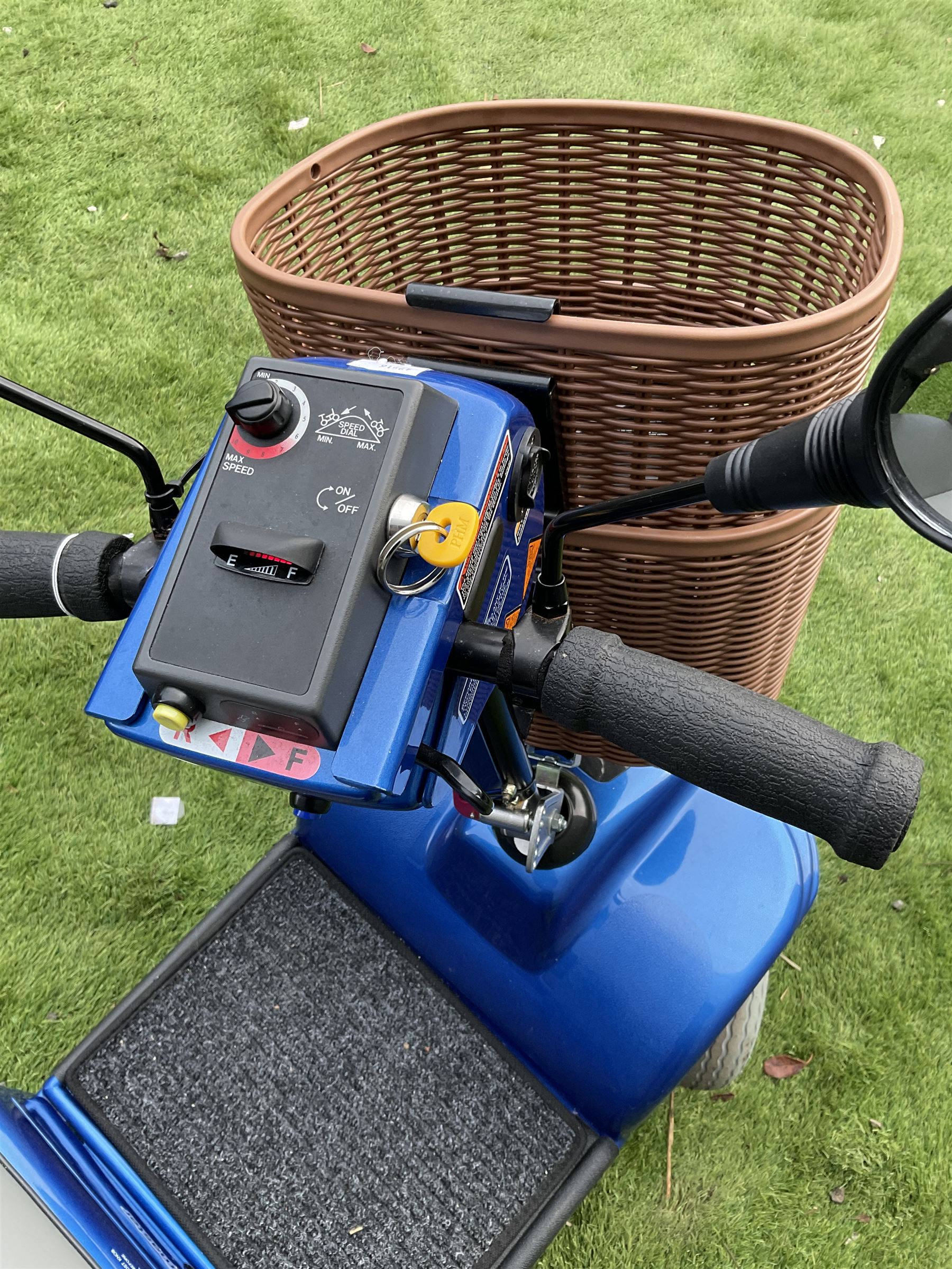 Eden Pathmaster mobility scooter in blue, adjustable swivel seat, front storage basket, pneumatic tyres, adjustable tiller - THIS LOT IS TO BE COLLECTED BY APPOINTMENT FROM DUGGLEBY STORAGE, GREAT HILL, EASTFIELD, SCARBOROUGH, YO11 3TX