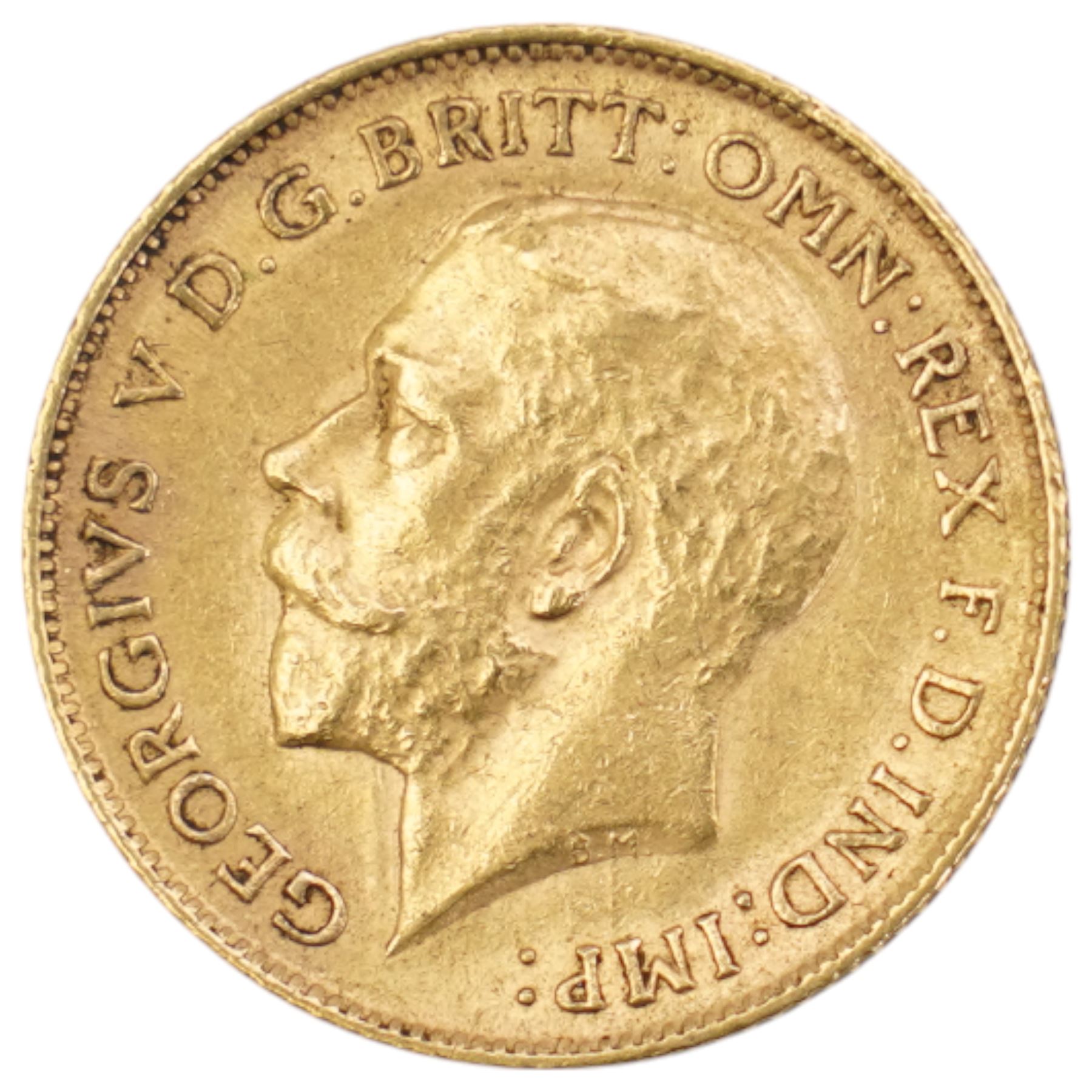 King George V 1912 gold half sovereign coin