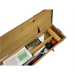 Croquet set in wooden carry case