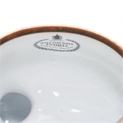 Three Halcyon Days enamel bonbonnieres comprising a mallard, panda and frog, H7cm max (3)