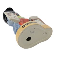 Two Carlton Ware limited edition Golly newspaper vendors, comprising Bicycle Club Edition 1896, limited edition 5/10 and Circus Edition 1903 limited edition 7/10