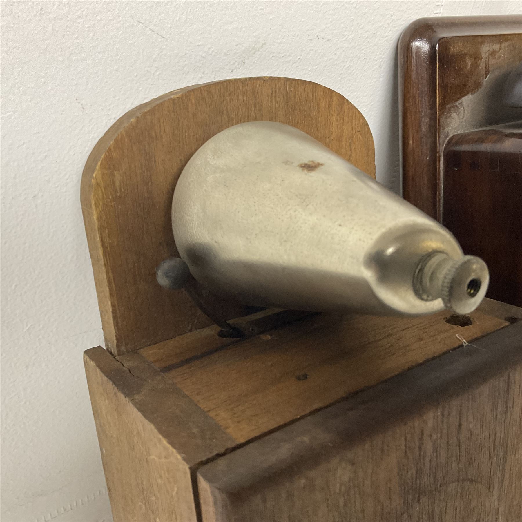 Two GPO wall mounted bell boxes, the first example marked no.1, and no.1A, together with three other wall mounted bell boxes 