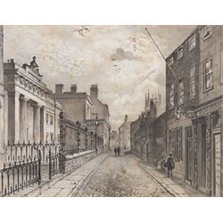 Frederick Schultz Smith (Hull 1860-1925): 'View of Posterngate with Alms Houses & Savings ...