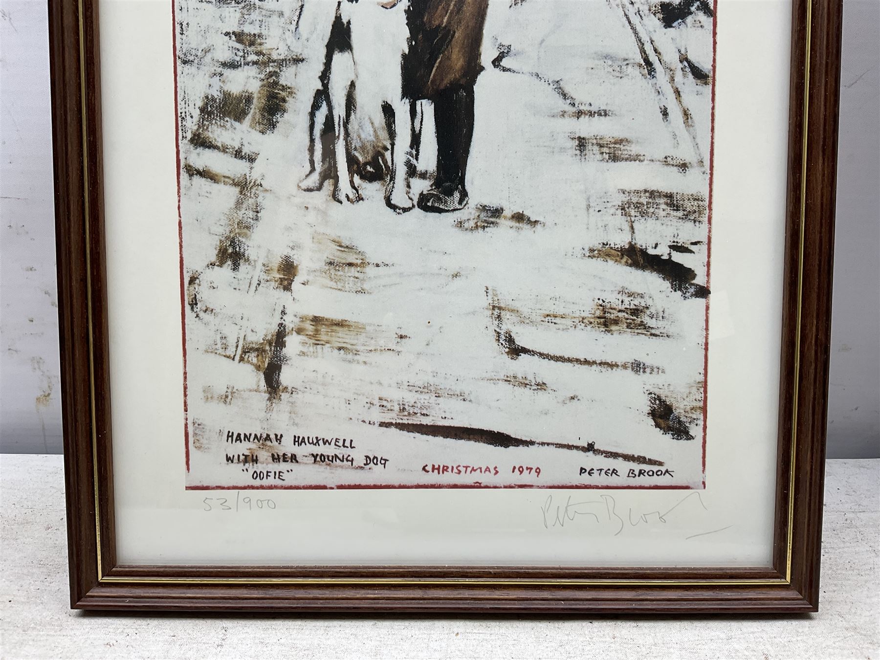 Peter Brook (Northern British 1927-2009): 'Hannah Hauxwell with her Young Dog' and 'Hannah Hauxwell Waving Goodbye', two limited edition prints signed and numbered in pencil max 34cm x 57cm (2)