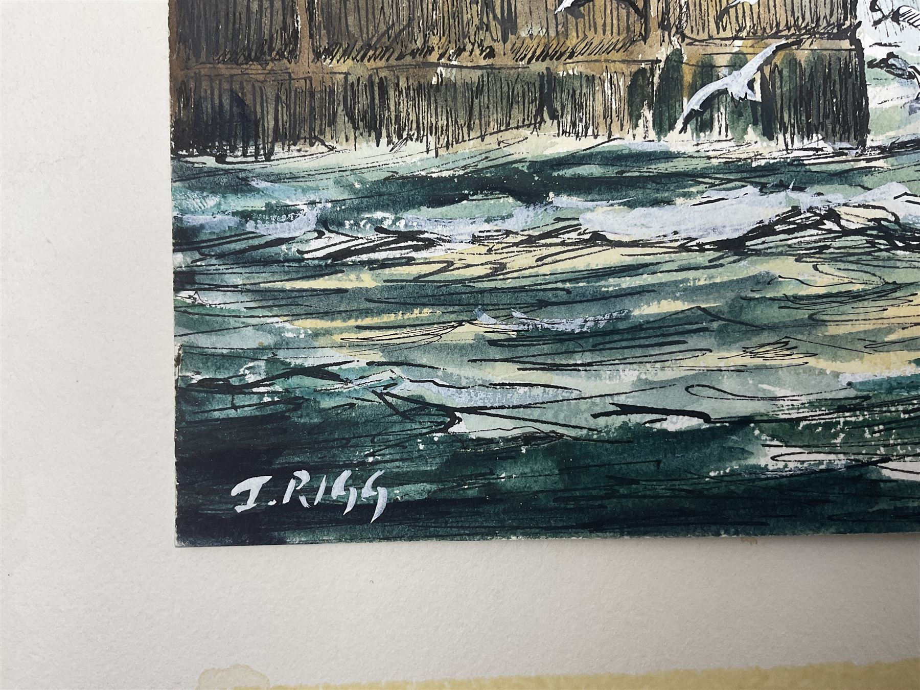 Jack Rigg (British 1927-2023): Whitby Fishing Boat by Lighthouse and a Ship Moored in Whitby Harbour, pair watercolours signed, dated verso 25cm x 34cm (2)