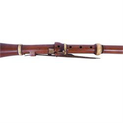 Early 19th century boxwood clarinet, each of the four sections stamped Metzler, 105 Waldour Street, London, with mouthpiece, ivory mounts and brass keys
This item has been registered for sale under Section 10 of the APHA Ivory Act