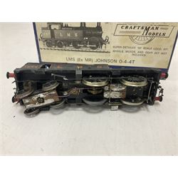 ‘00’ gauge - three kit built steam locomotives comprising GER Class S69/B12 4-6-0 no.1510 finished in GER blue, with McGowan Models box; Aspinall Class 1008 2-4-2T no.50887 finished in BR black, with McGowan Models box; MR/LMS Class 1P 0-4-4T no.1268 finished in LMS black with Craftsman Models box (3) 