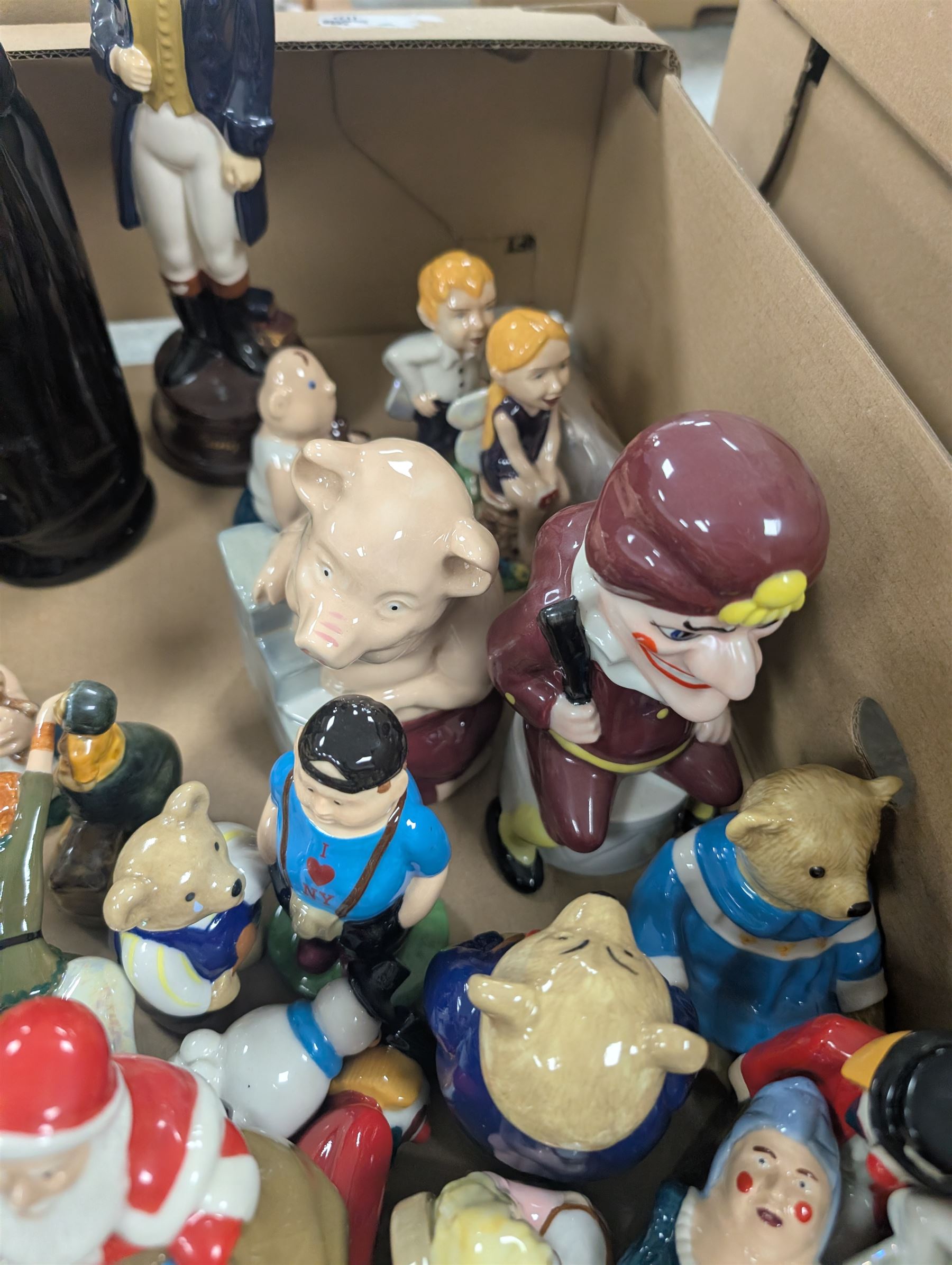 Wade figures, including Punch, RIP Judy, House of Brick, etc
