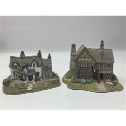 Ten Lilliput Lanes, comprising from Midlands Region Witham Delph, Jun and Disorderly, From South West Region Puffin Row, Moonlight Cove, The Cuddy, and from South West Region, The Rustlings, Saxton Cottage (1988), Marigold Meadow, Calendar Cottage and Little Lupins, all with boxes and deeds 