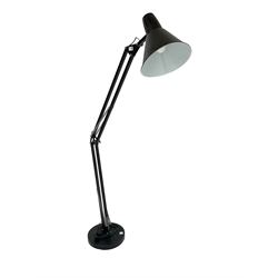 Large angle poise style standard lamp