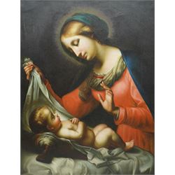 After Carlo Dolci (Florence 1616-1686): 'The Madonna and Child', 19th century oil on canvas unsigned 58cm x 46cm
