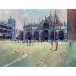  Graham Duckmanton (British 1946-): St Mark's Basilica Venice, oil on board signed 43cm x 56cm