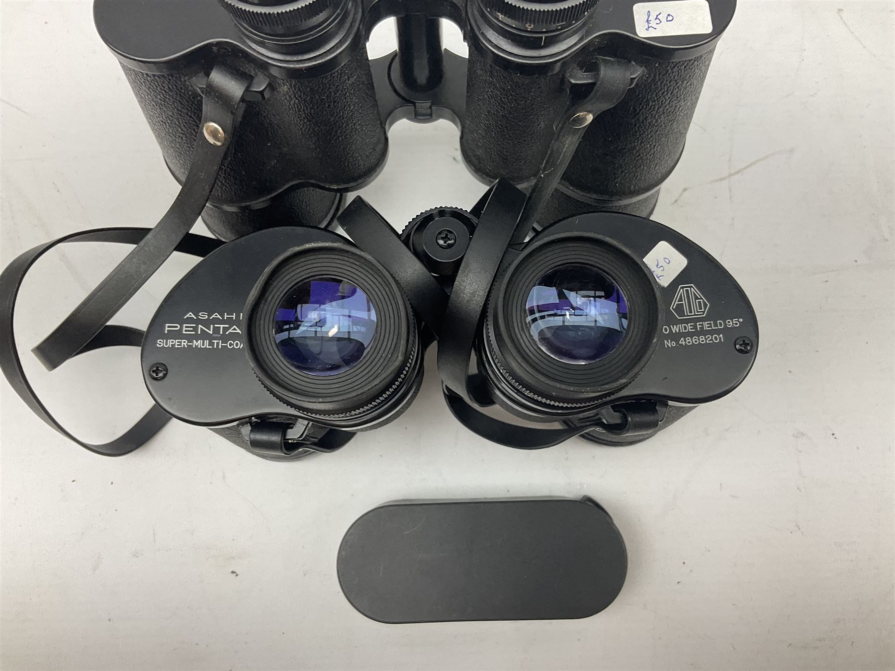Six cased pairs of Pentax binoculars, comprising 10x50 Field, no. 604, Asahi 7x50, Asahi 10x50, Asahi 8x40, Asahi 16x50,  Asahi 10x50 No. 62611