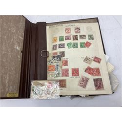 Great British and World stamps, including Queen Victoria and later, Lundy, Iran, Poland, Spain, USA etc, housed in albums and loose, in one box