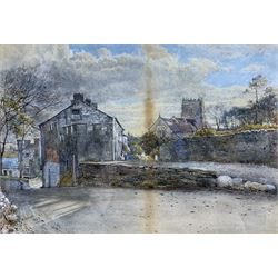 Samuel John 'Lamorna' Birch (British 1869-1955): St Wilfrid's Church - Halton-on-Lune, Lancaster, watercolour signed and dated 1892, 25cm x 37cm 
Notes: in 1892 Birch moved to the Cornish village of Lamorna where he adopted the nickname 'Lamorna Birch' - the present watercolour is an early example of his work before the move.