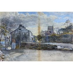 Samuel John 'Lamorna' Birch (British 1869-1955): St Wilfrid's Church - Halton-on-Lune, Lancaster, watercolour signed and dated 1892, 25cm x 37cm 
Notes: in 1892 Birch moved to the Cornish village of Lamorna where he adopted the nickname 'Lamorna Birch' - the present watercolour is an early example of his work before the move.