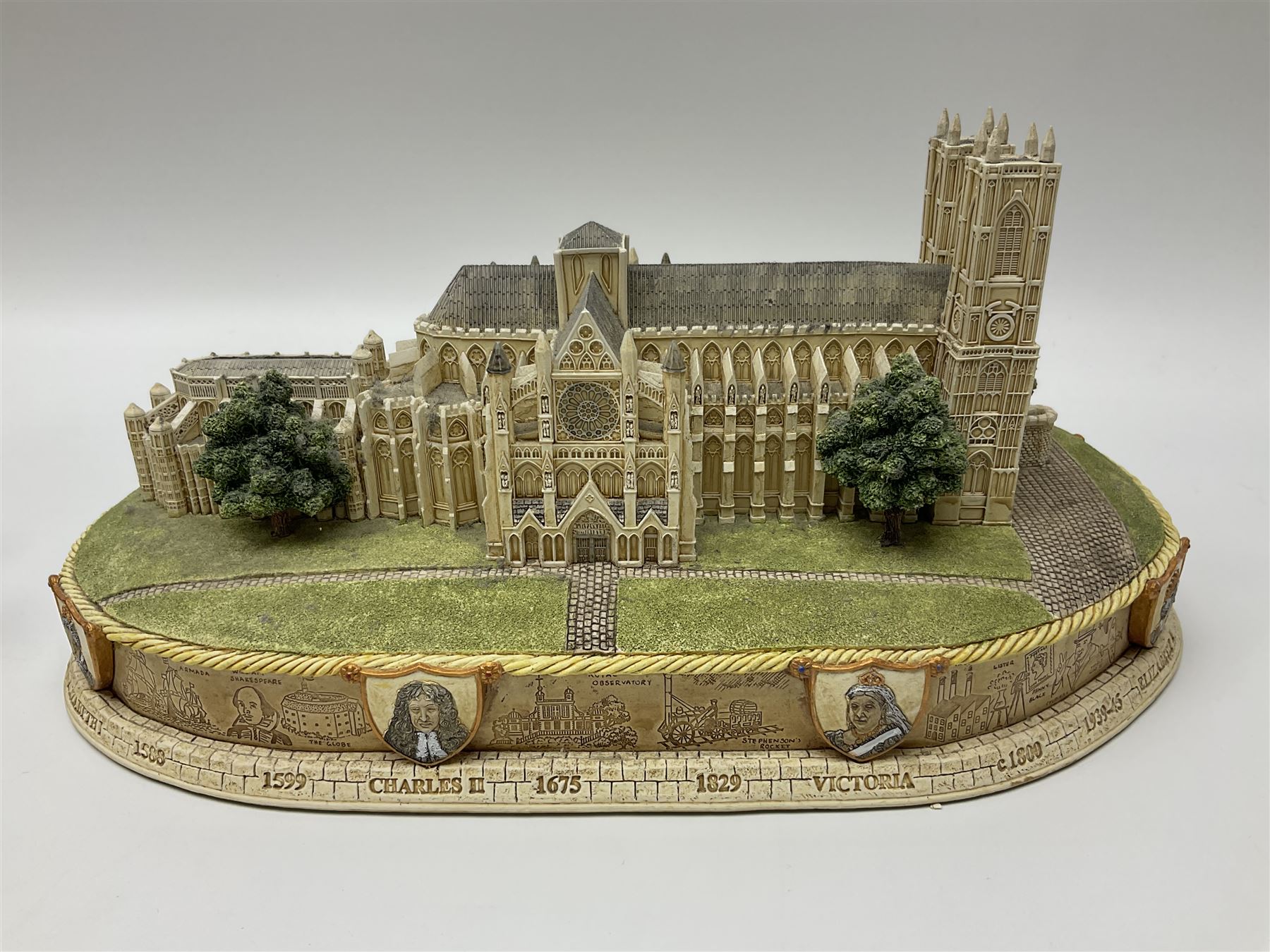 Two Lilliput lane The Royal Train at Sandringham and Westminster Abbey,  both with certificate of authenticity and original box