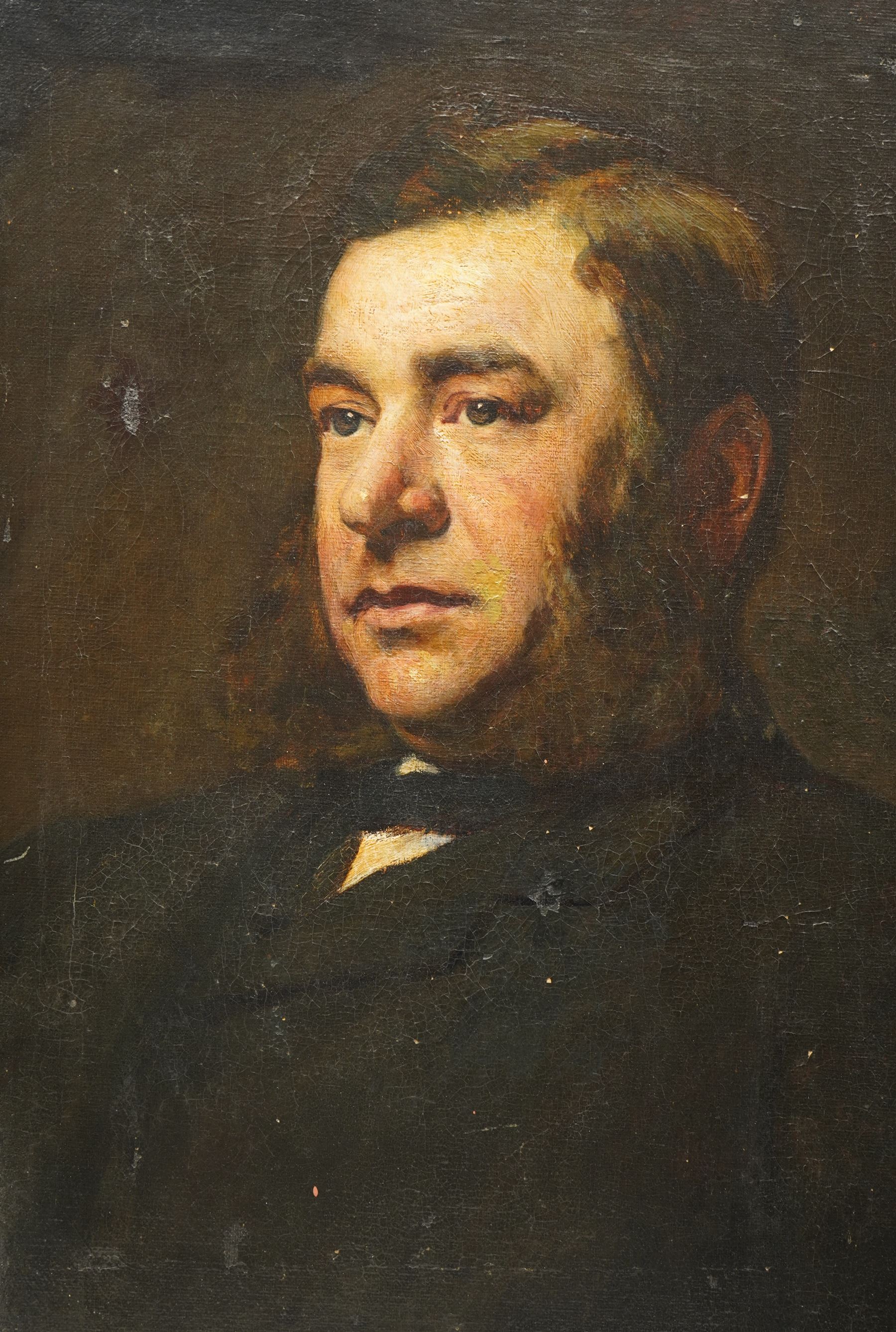 English School (19th Late century): Portrait of a Distinguished Gentleman, oil on canvas unsigned 48cm x 33cm