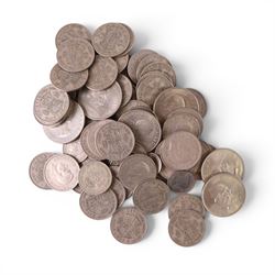 Great British and World coins, including approximately 100 grams of pre-1947 silver, three 1797 cartwheel two pence coins, further pre-decimal coins, spade guinea tokens, etc