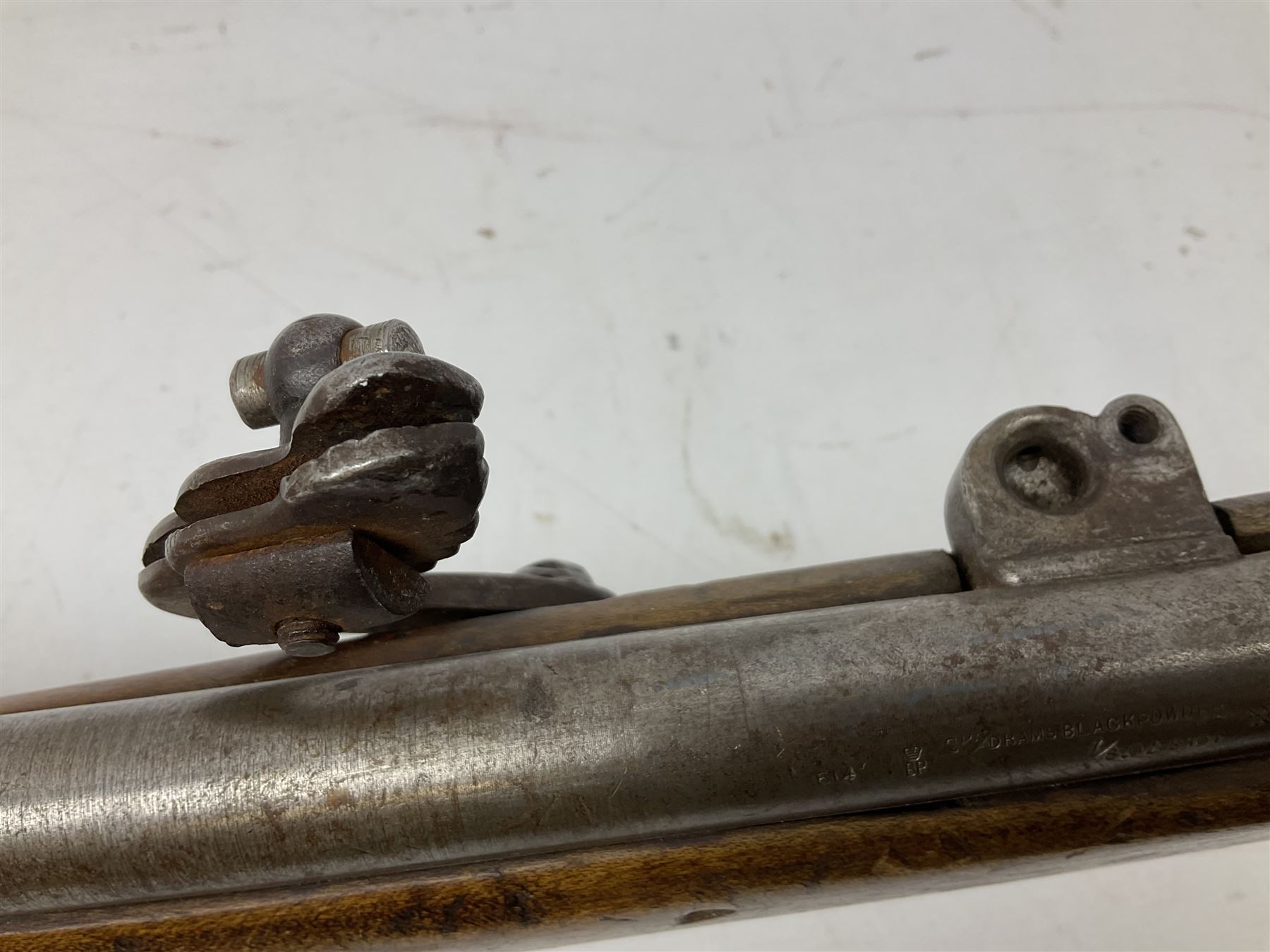 SHOTGUN CERTIFICATE REQUIRED - Modern 20-bore matchlock muzzle loading Civil War type musket, with 92.5cm(36