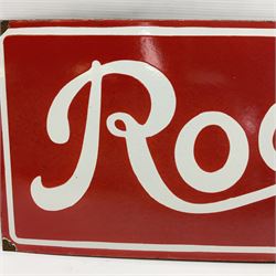 Rowntree's enamel advertising sign, 'Rowntree's Pastilles' white writing on a red ground, H30cm, L92cm