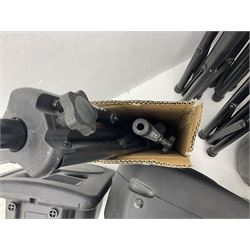 Wharfedale Pro Titan 12 speaker, pair of Wharfedale pro titan 8 speakers, Skytec SP1000 speaker, img stage line PAB-110 MK2 speaker and five speaker stands of various sizes (10)