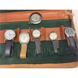 Collection of wristwatches including Favre-Leuba automatic, Sekonda automatic 21 jewels, Timex 21 manual wind, Roamer quartz, Andrew 'The Hatton' manual wind, Lucerne , Timex quartz, Smiths and Limit and a gun metal pocket watch (11)