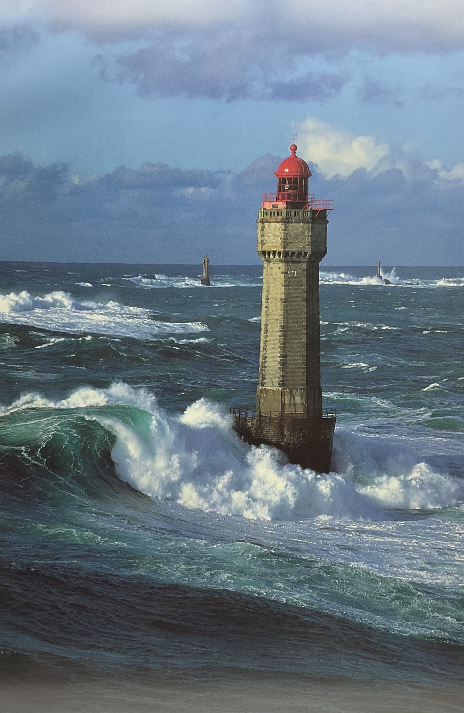 After Jean Guichard (French 1952-): 'Phare de La Jument II', colour print 85cm x 57cm