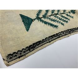 Victorian needlework  picture and verse sampler, 'In memory of Joshua Thomas who died Sep 22nd 1871 age 45', worked by Rebecca Emmott 1872 age 21, H66cm, W61cm 