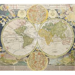 Johann Baptist Homann (German 1664-1724): 'Planiglobii Terrestris cum utroq Hemisphaerio C...