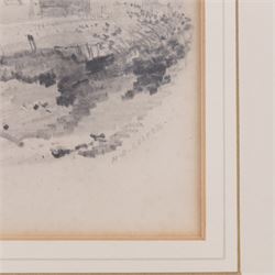 Henry Barlow Carter (British 1803-1867): 'Allerston Church' near Pickering, pencil sketch signed and titled 15cm x 18cm 