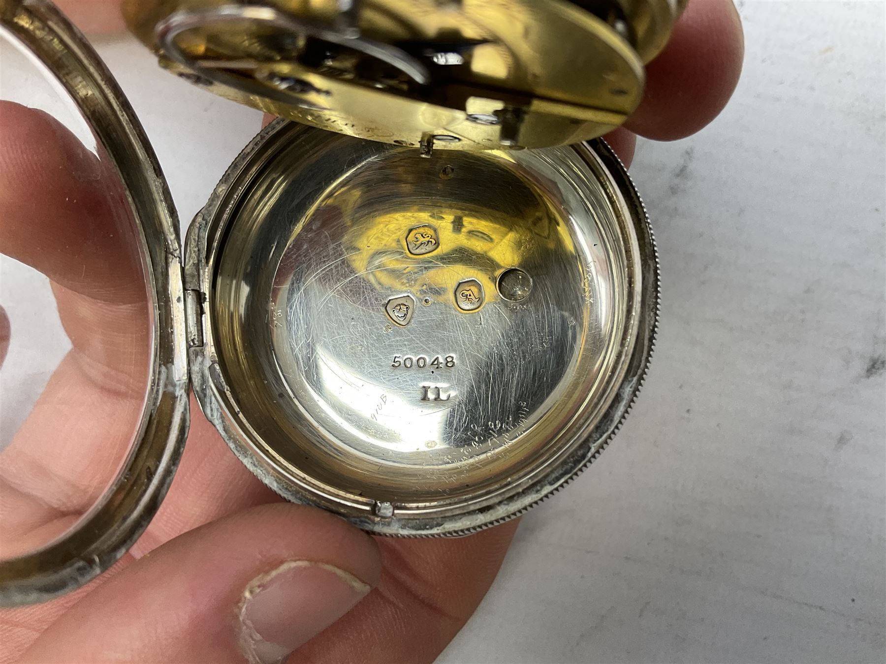 William IV silver open faced key wound pocket watch by T Cox Savory 47 Cornhill London, case hallmarked London 1836, with later key