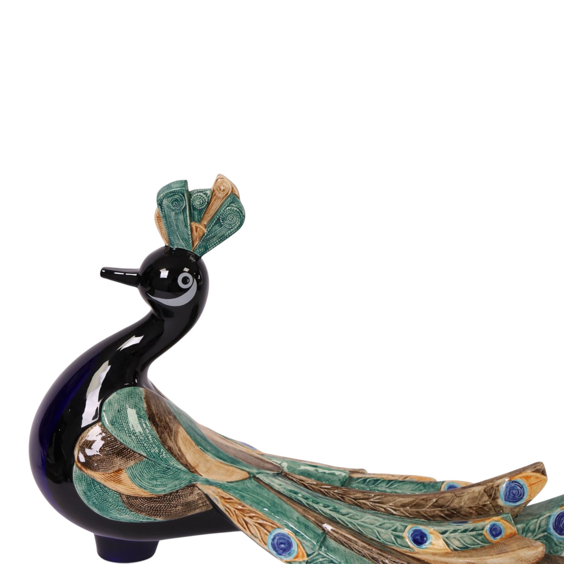 Pair of Goebel Peacock, numbered on base 3894028, signed Selim, H28cm