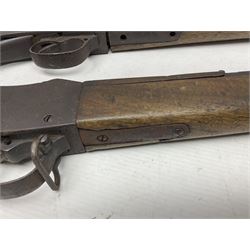 RFD ONLY AS NOT NITRO OR BLACK POWDER PROOFED - two late 19th century Martini Henry .303 carbines in poor condition for spares or repair, no visible numbers (2)