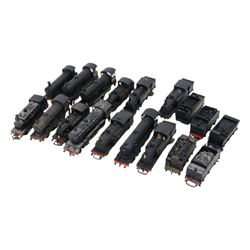 Thirteen 00 gauge kit built locomotives and five kit built tenders