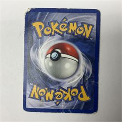 Collection of Pokemon trading cards, mostly 1999 Wizards Pokemon cards to include holo Charizard 4/102, first edition holo Machamp 8/102, further holographic cards; Dark Flareon 35/82 and Dark Vaporeon 45/82, cards from themed sets and 4th edition prints; 1998 Electronic Pokédex with cardboard boxes for themed decks Blackout, Overgrowth and Power Reserve Jungle, along with a large quantity of energy and trainer cards 