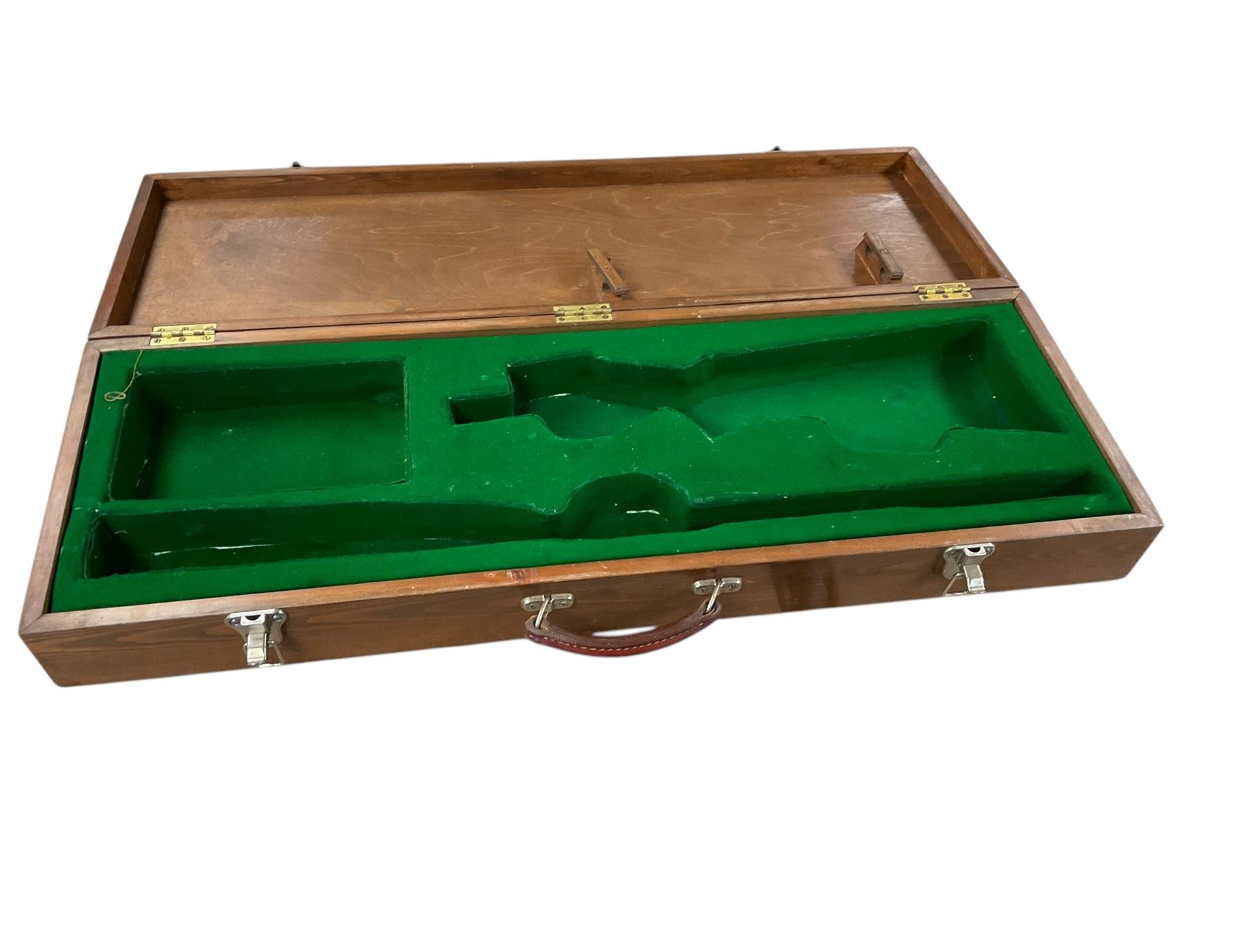 Wooden shotgun case, L82cm