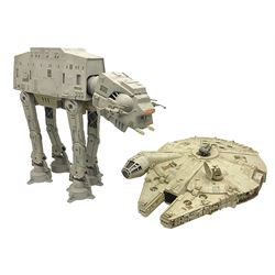 Star Wars - two unboxed vintage Star Wars vehicles comprising Millenium Falcon with 3 3/4