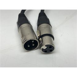 Vintage pair Akai ADM-8 Dynamic microphones; AKG D880 Dynamic microphone; cased; and Shure Betagreen BG1.0 vocal microphone; boxed; all with cables (4)