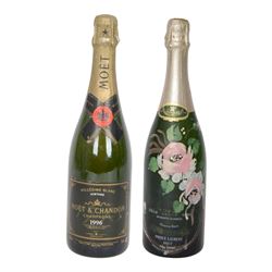 Prince Laurent Brut Spumante Classico Riserva Rara 0.75lt, 12% vol and Moet & Chandon 1996...
